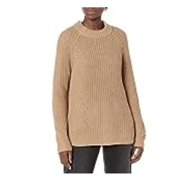 Goodthreads Sweaters - Goodthreads Womens Mock Neck Sweater - Medium- Camel Heather